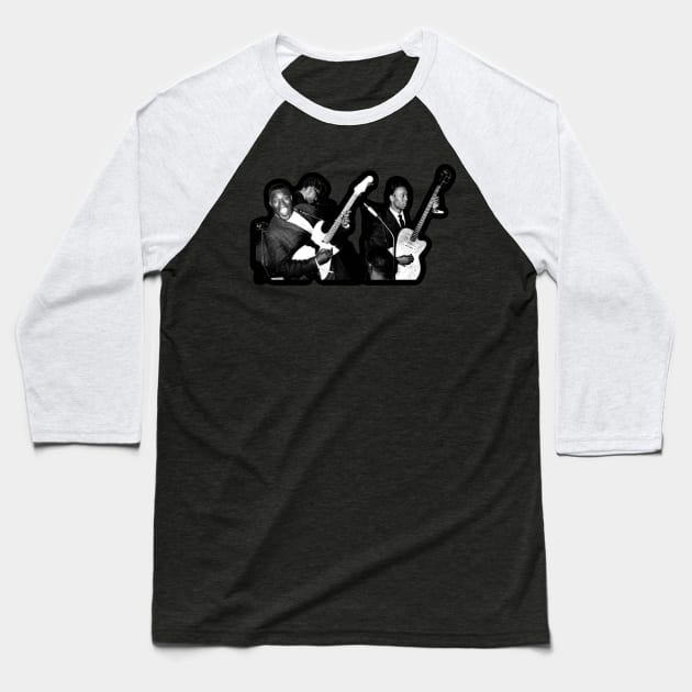 Howlin’ Wolf Baseball T-Shirt by BigHeaterDesigns